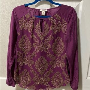 Sundance Purple Silk Blouse